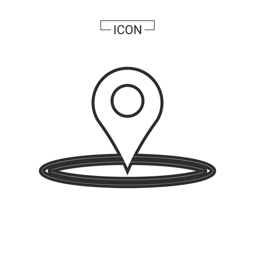 vector map pin location Basic Rounded Lineal