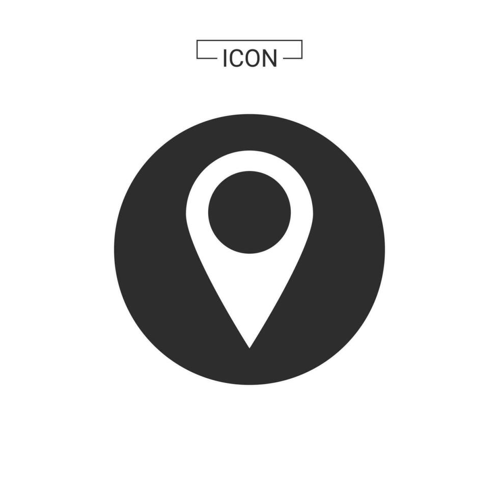 vector map pin location Basic Rounded Lineal
