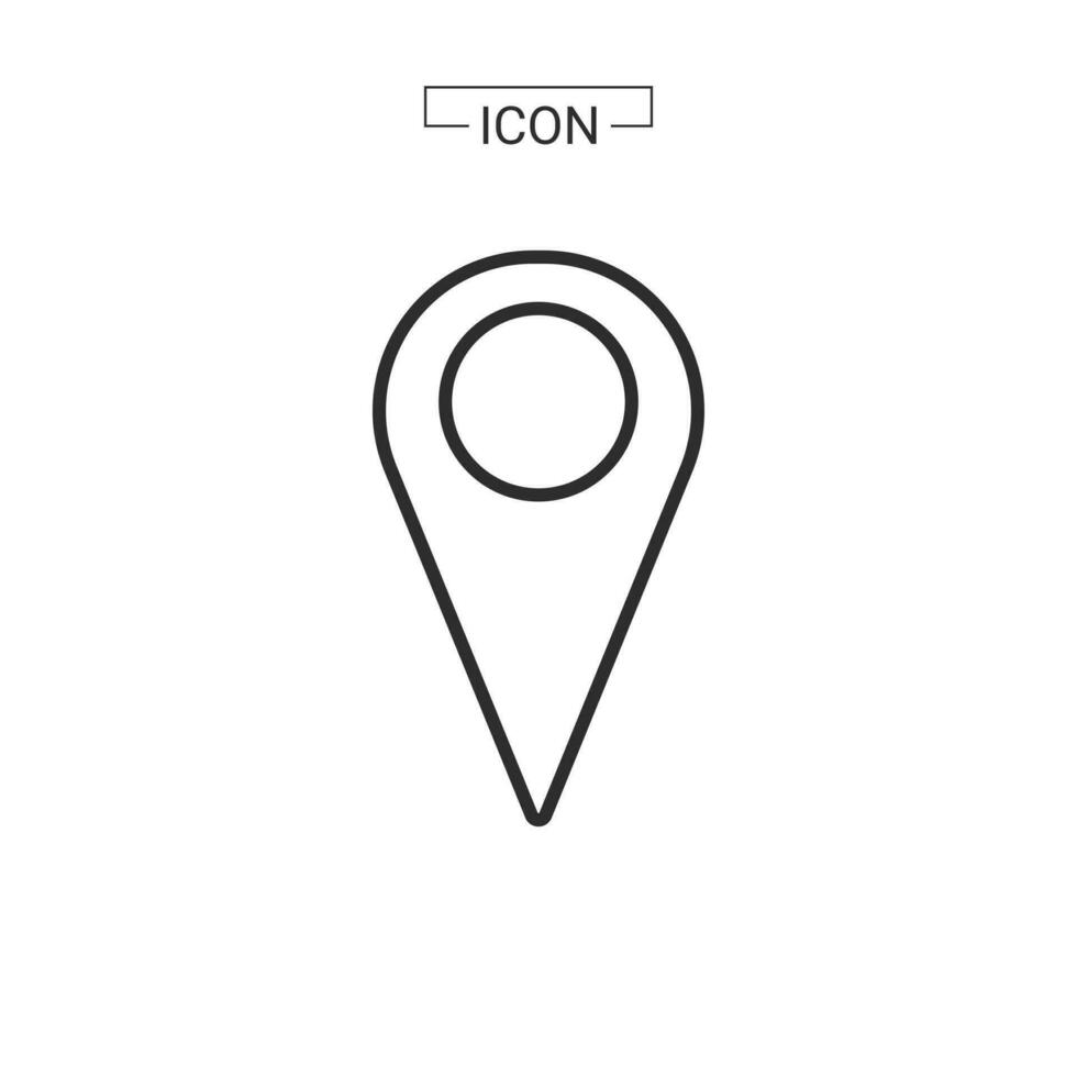 vector map pin location Basic Rounded Lineal