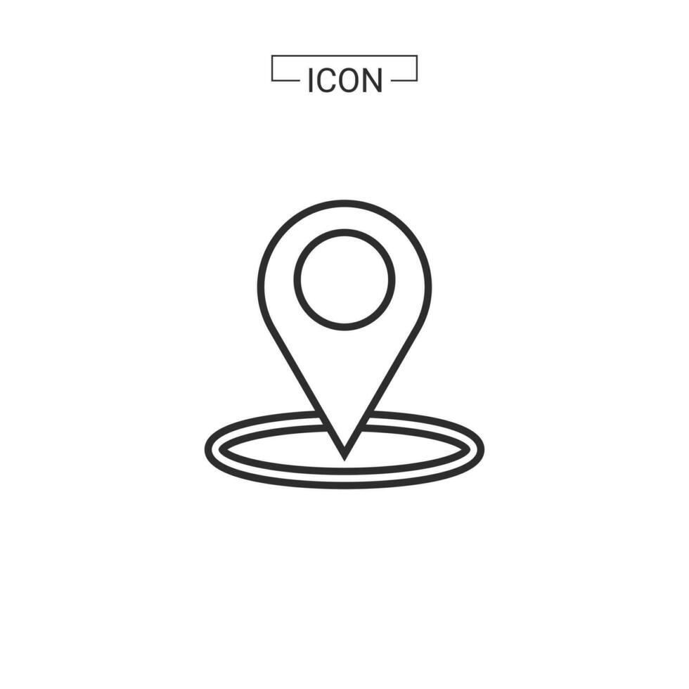 vector map pin location Basic Rounded Lineal