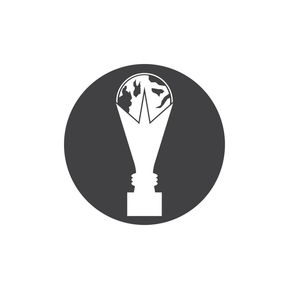 Simple Trophy logo design Vector Template