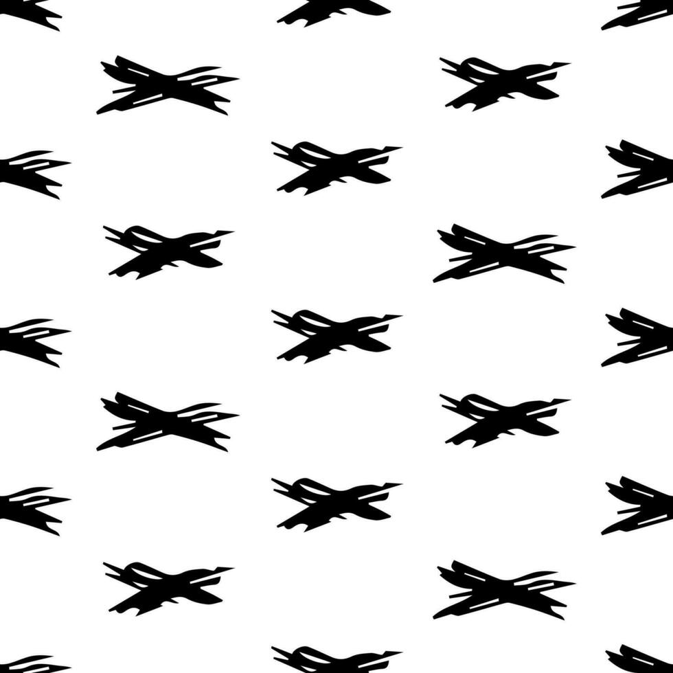 Seamless pattern with hand drawn cross symbols vector