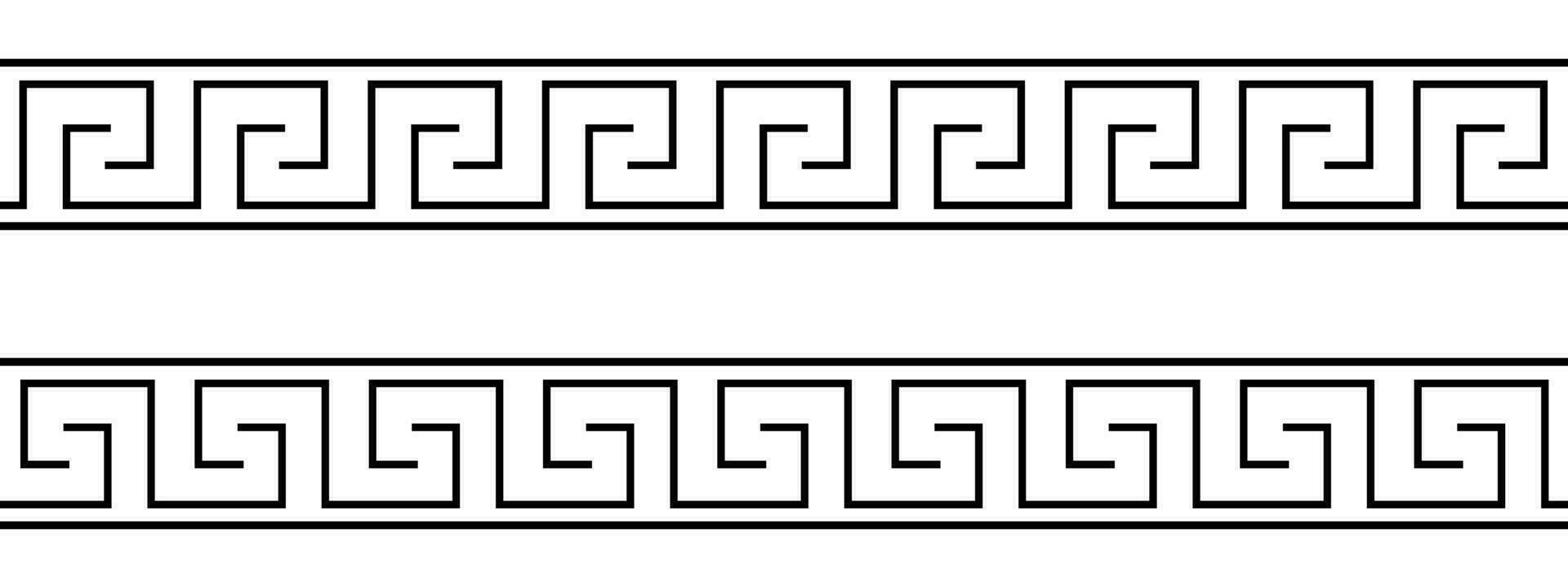 Seamless Greek key patterns vector