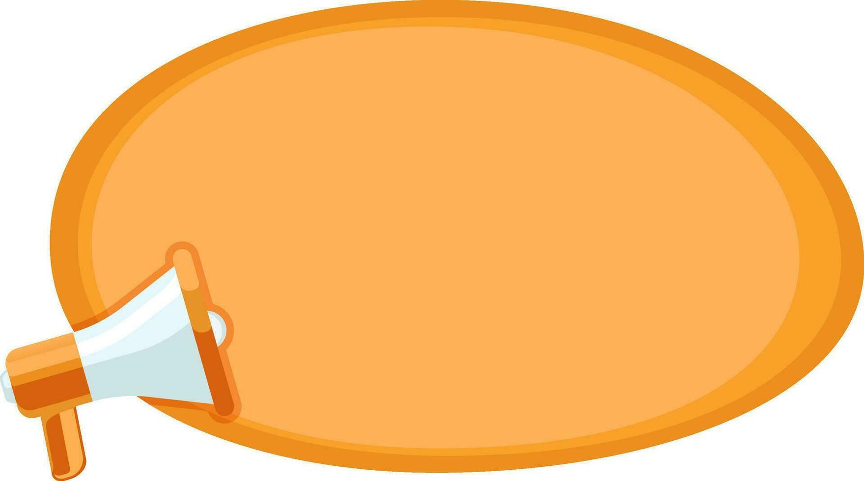 sale banner with orange megaphone and bubble talk vector