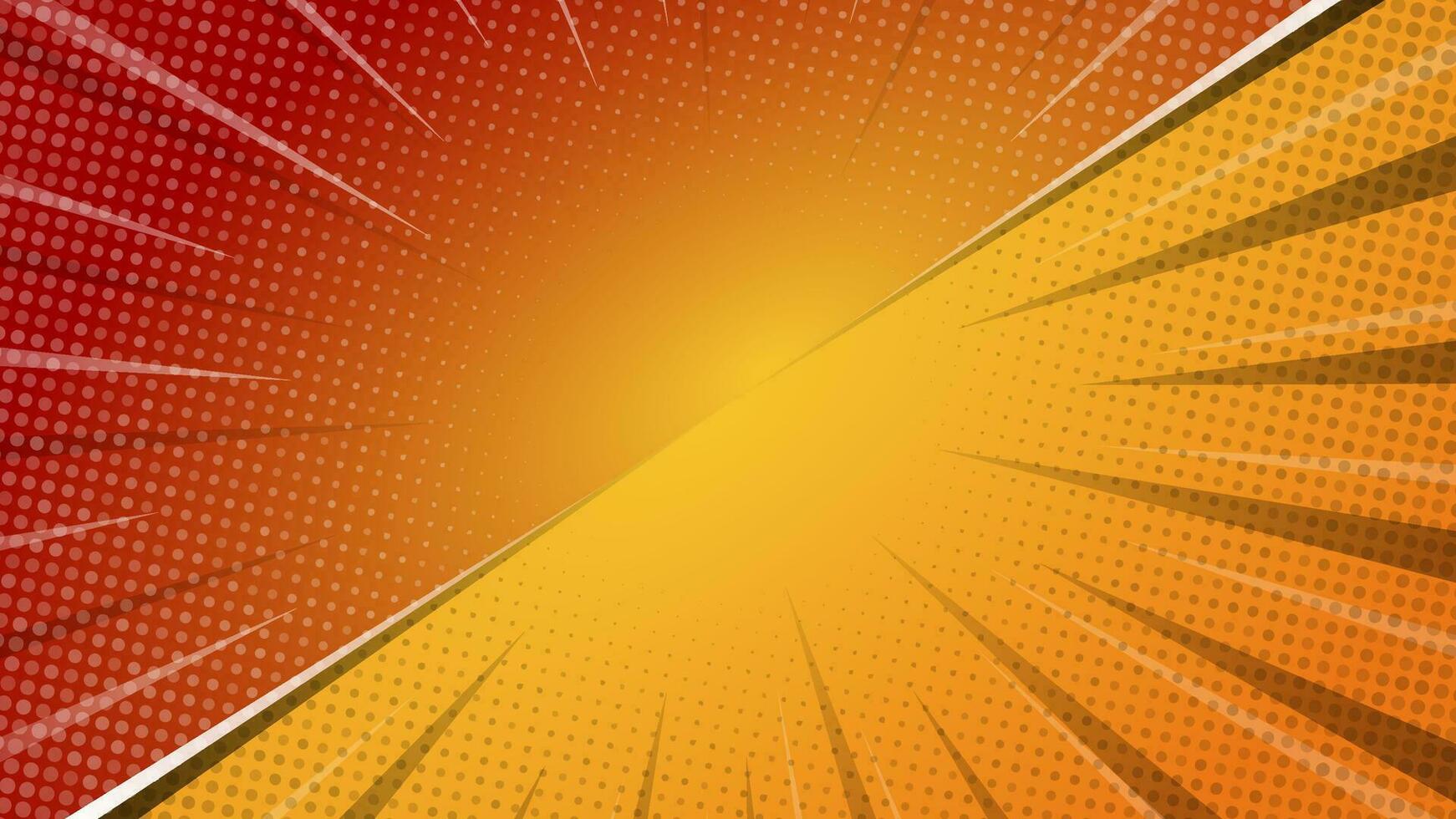 Comic book page background with halftone effects. Vector illustration