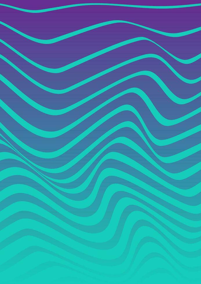 Abstract background with blue wavy lines. Vector illustration. Blue and purple colors.
