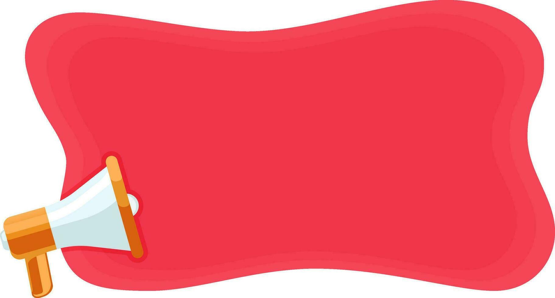 marketing banner, with orange megaphone and red bubble talk vector