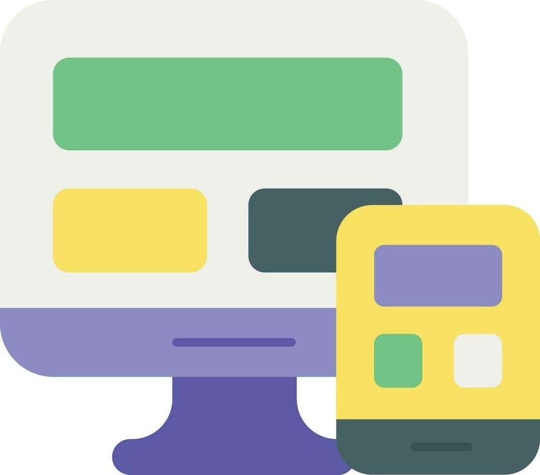 responsive design  flat icon design style vector