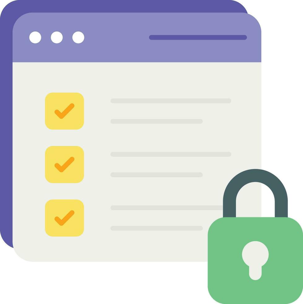 secure flat icon design style vector