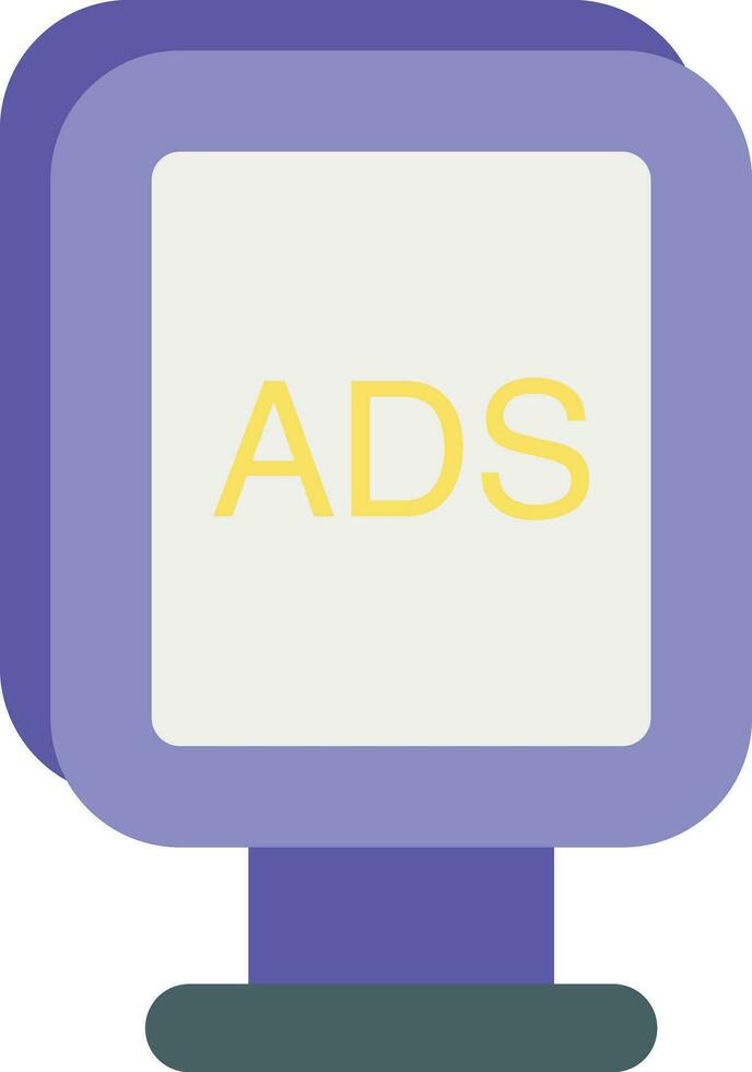 bill board flat icon design style vector