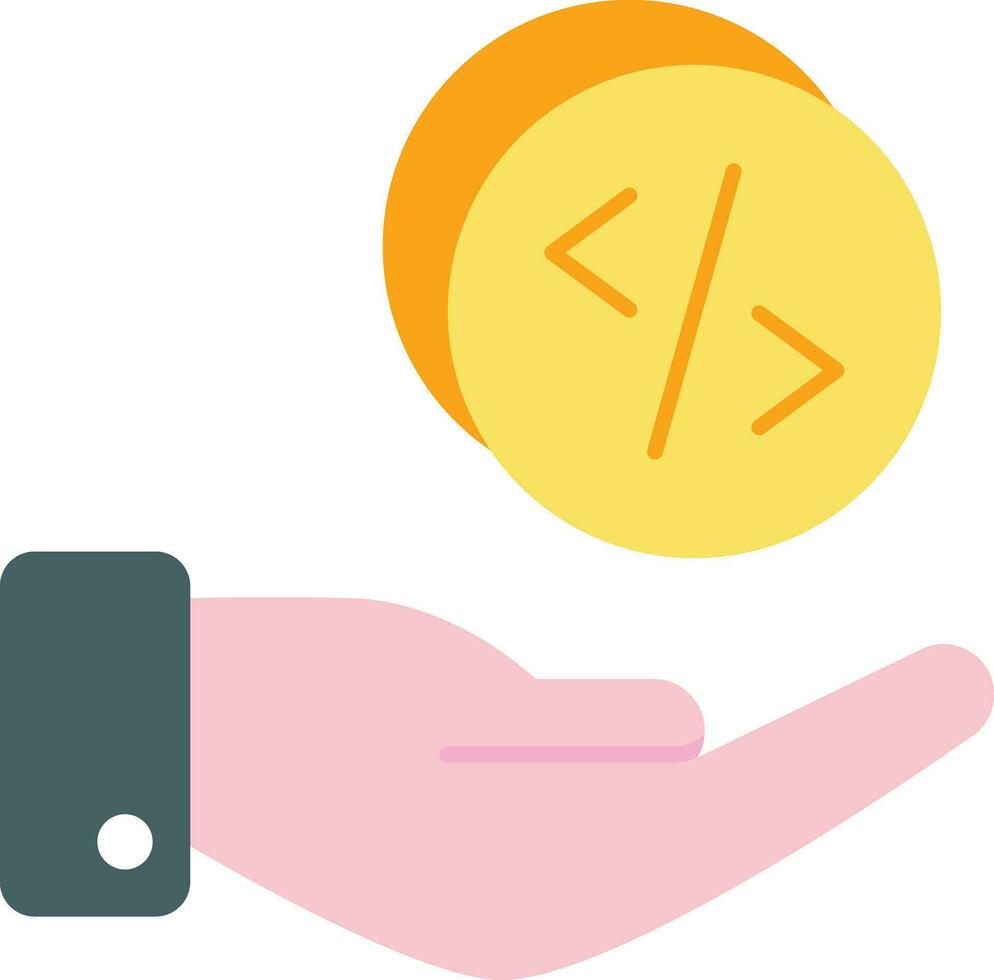 web developer flat icon design style vector