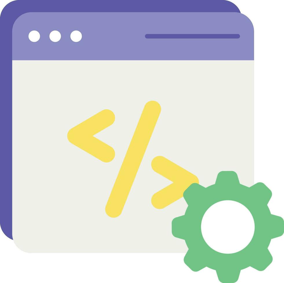 code optimization flat icon design style vector