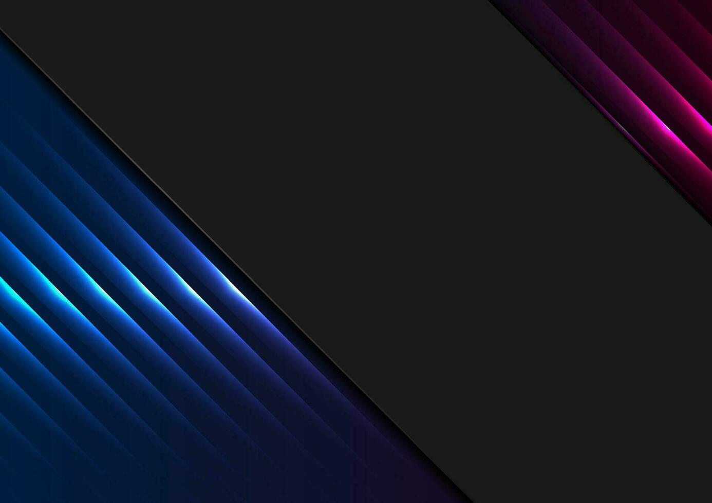 Abstract black corporate background with blue purple glowing lines vector