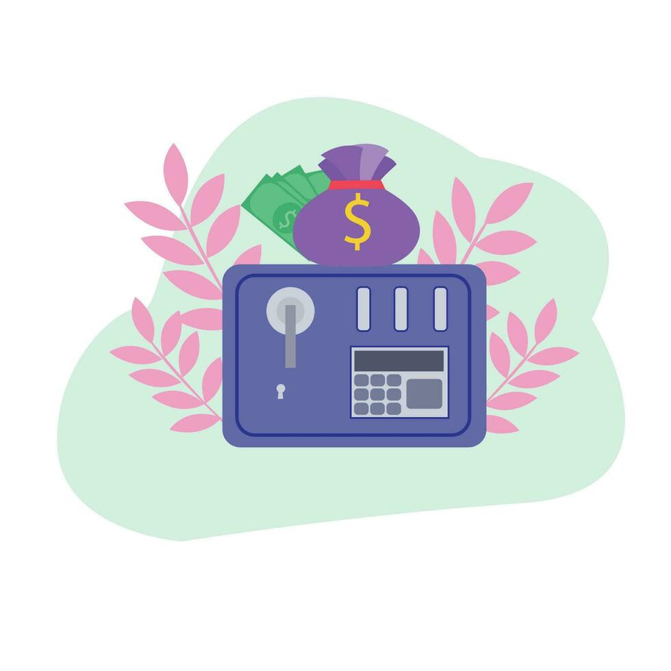 lockers and money vector