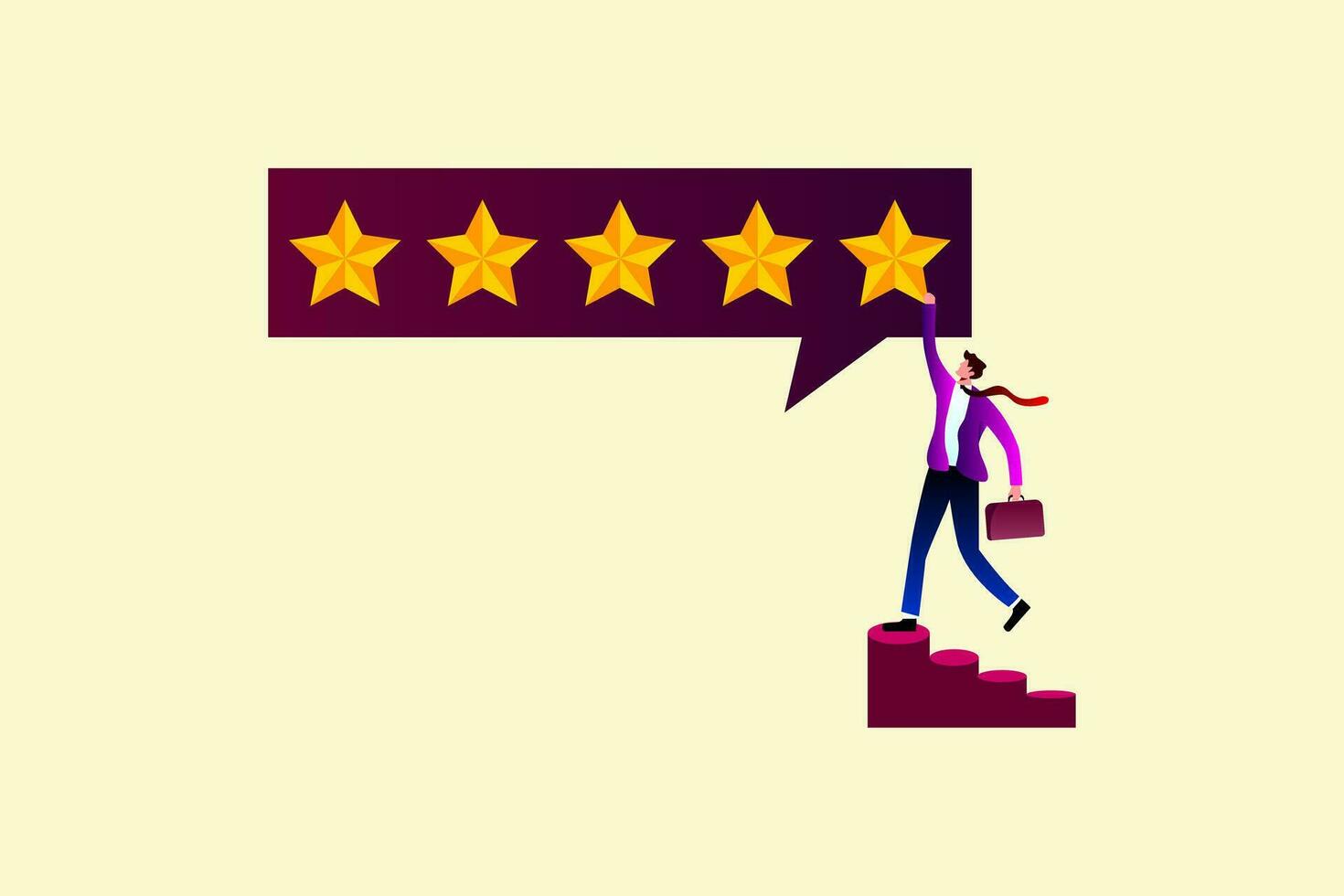 5 stars rating feedback, customer satisfaction, comment or giving product review, best reputation or ranking, assessment vector