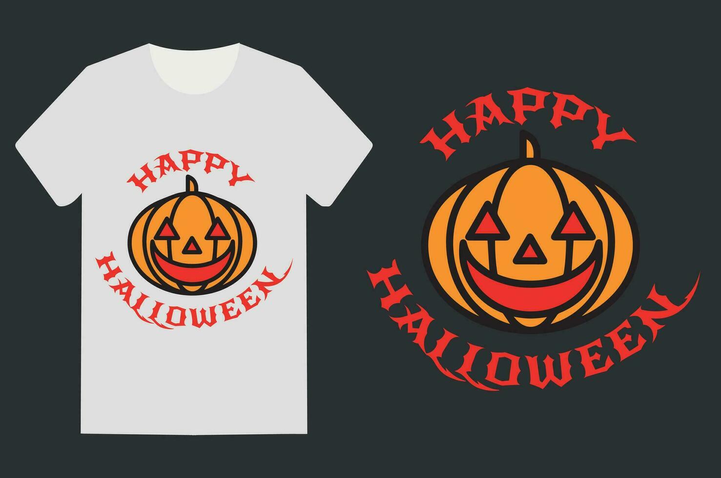 Halloween t-shirt design vector template.