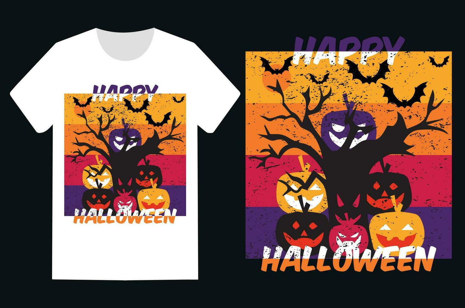 Halloween t-shirt design vector template.