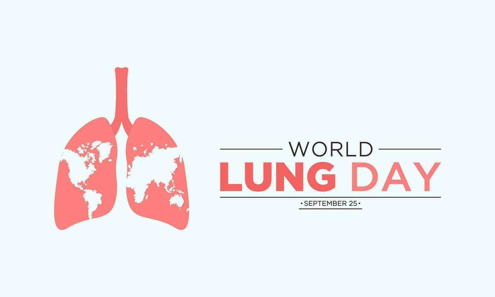 World lung day. Vector illustration of World lung day awareness poster with healthy lungs and inhaler.