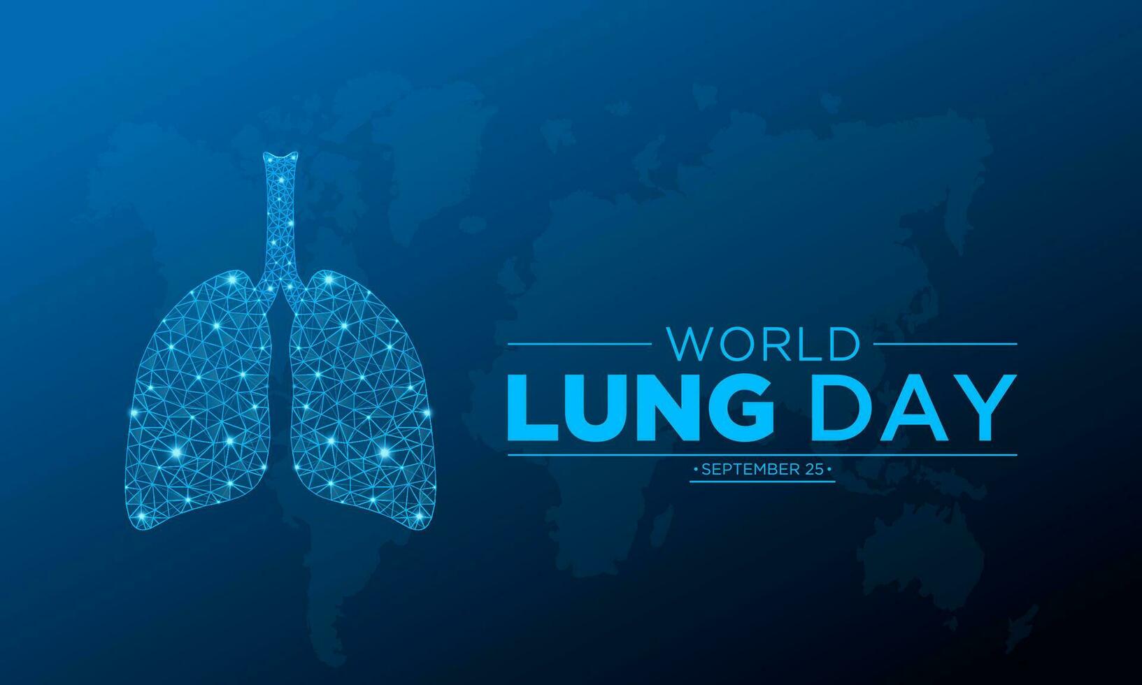 World lung day. Vector illustration of World lung day awareness poster with healthy lungs and inhaler.