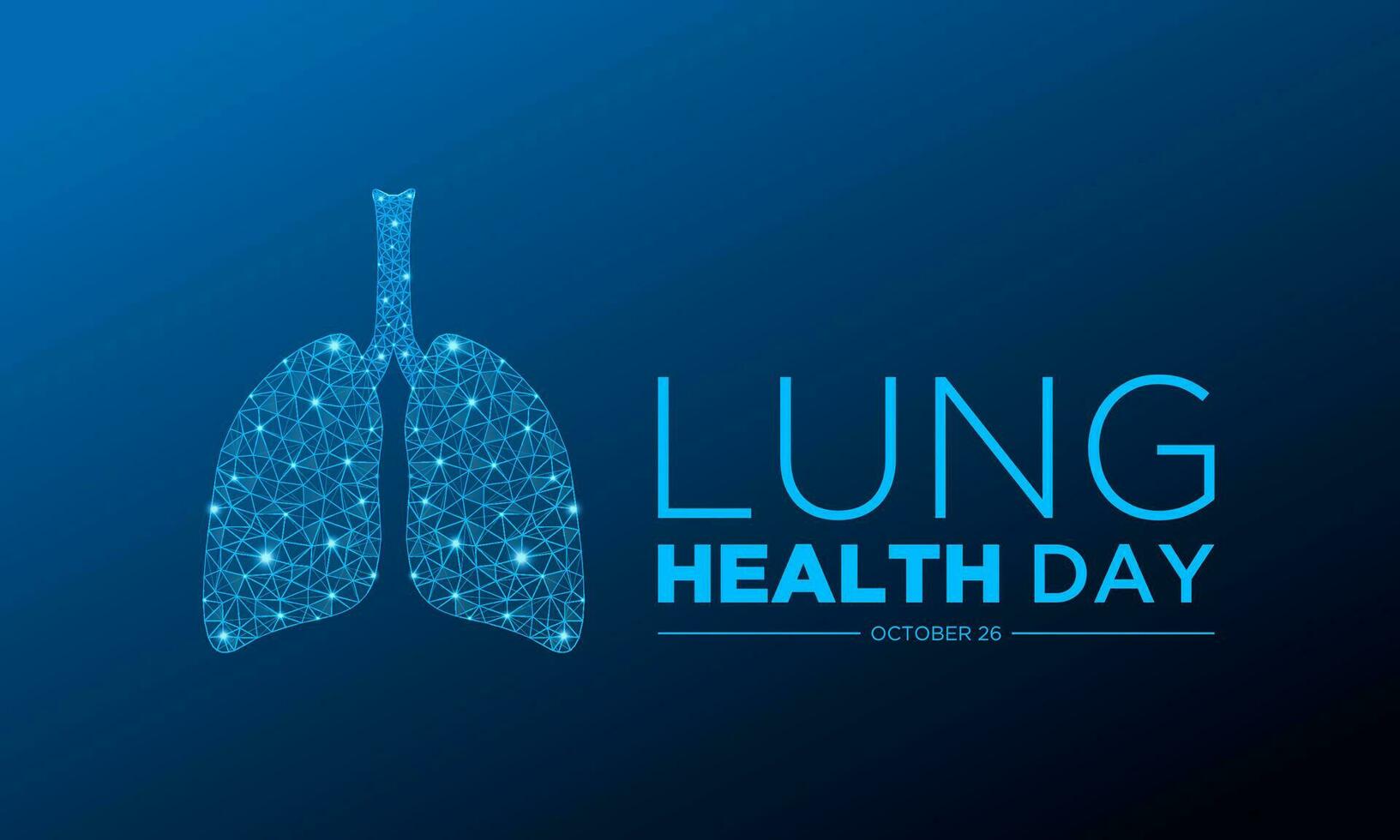 Lung health day. Vector illustration of world lung health day awareness poster with healthy lungs and inhaler.