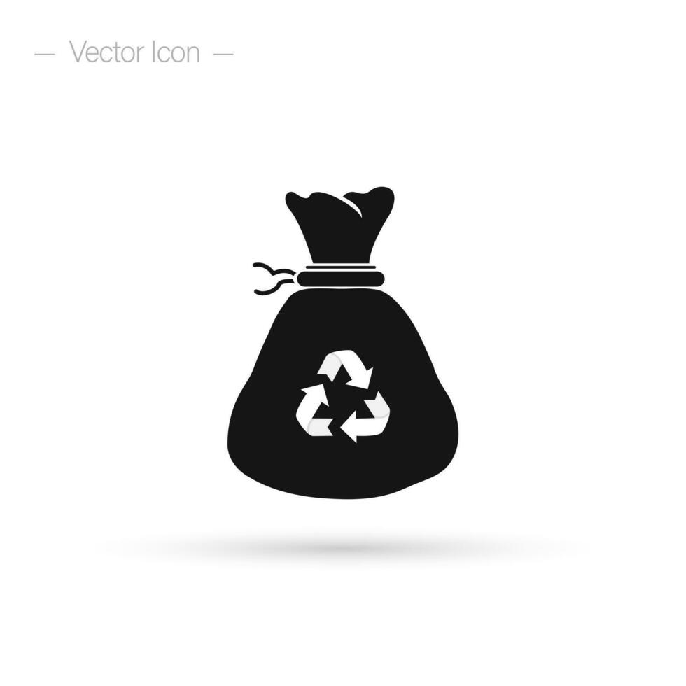 Garbage vector icon. Waste recycling. Isolated vector illustration.