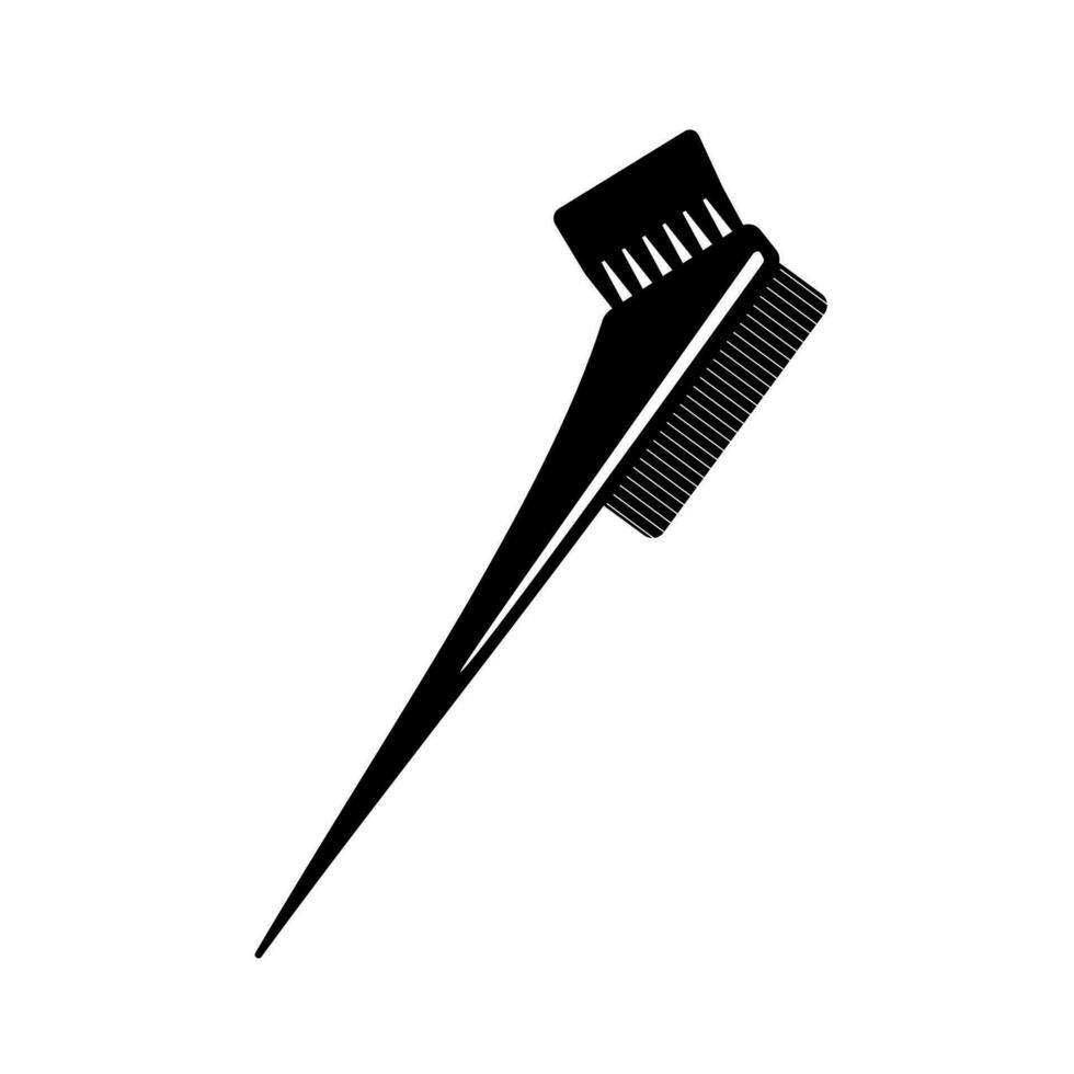 Cosmetic brush for hair. Barber tool glyph icon vector