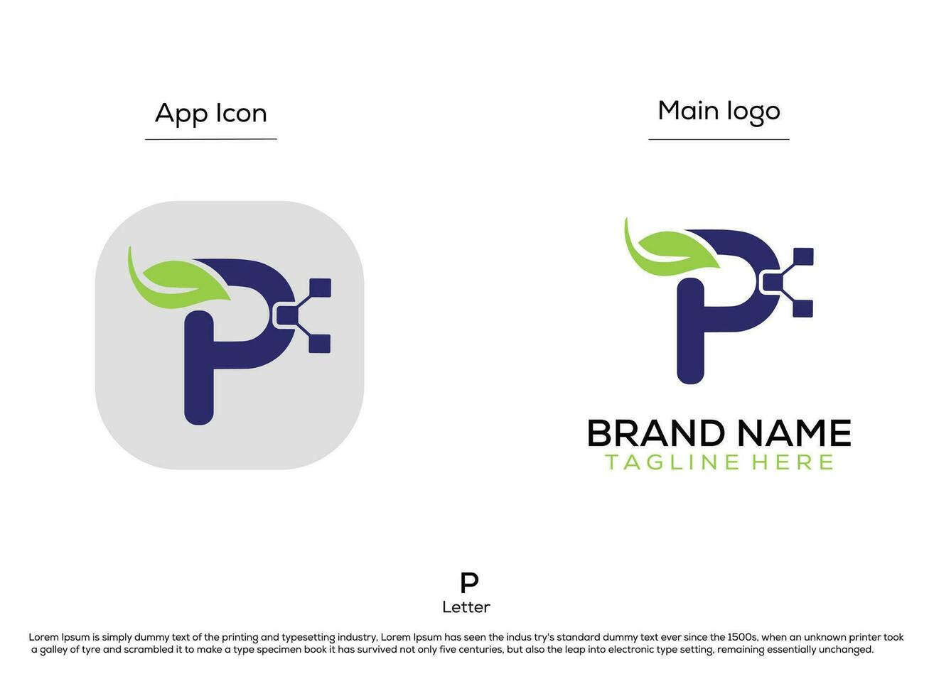 branding letter logo design vector