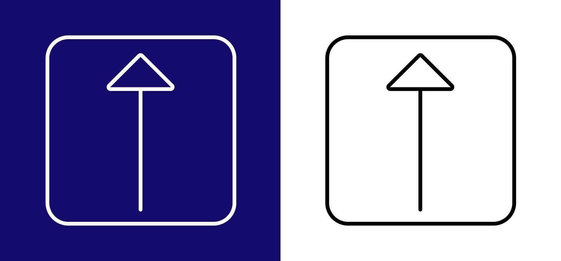 The pathfinding icon is in the form of an arrow pointing up. Available in two colors. vector