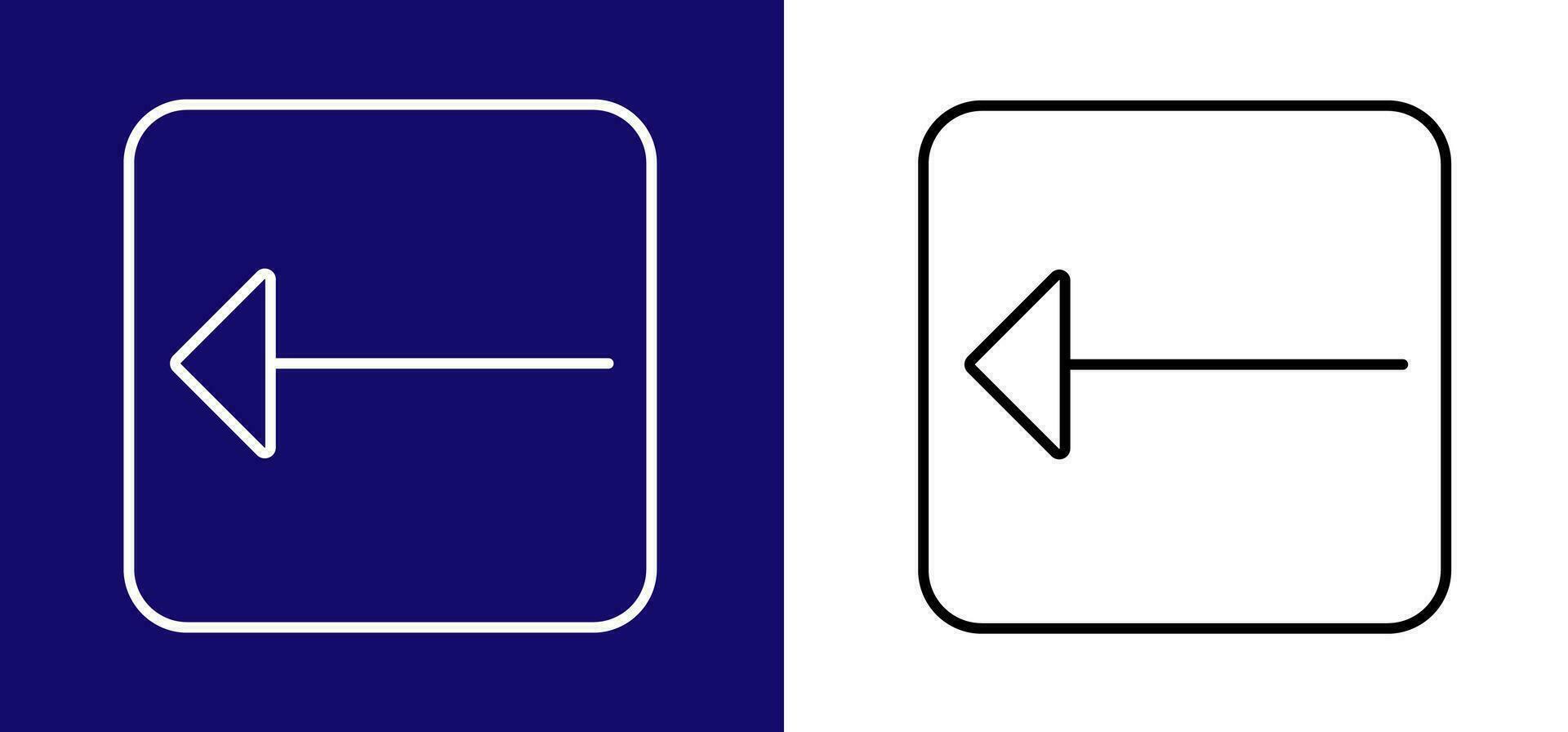 The pathfinding icon is in the form of an arrow pointing left. Available in two colors. vector