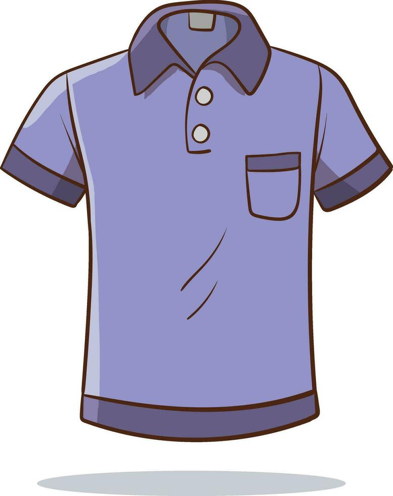Illustration of a polo shirt on a white background, vector illustration