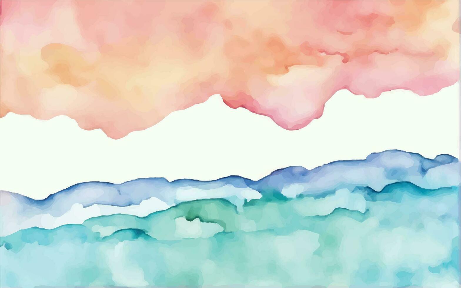 Detailed hand painted pink watercolour background vector