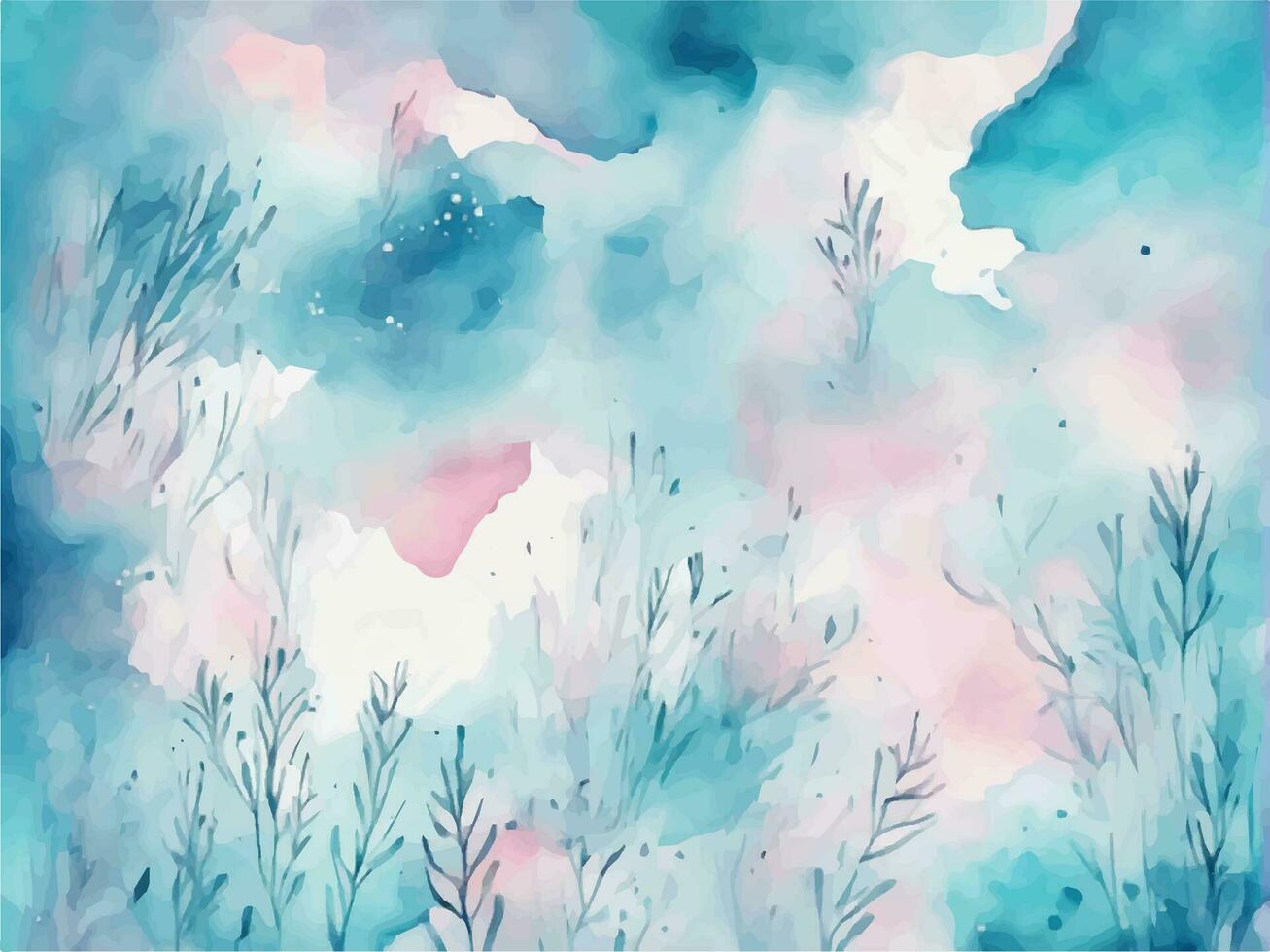 Detailed hand painted pink watercolour background vector
