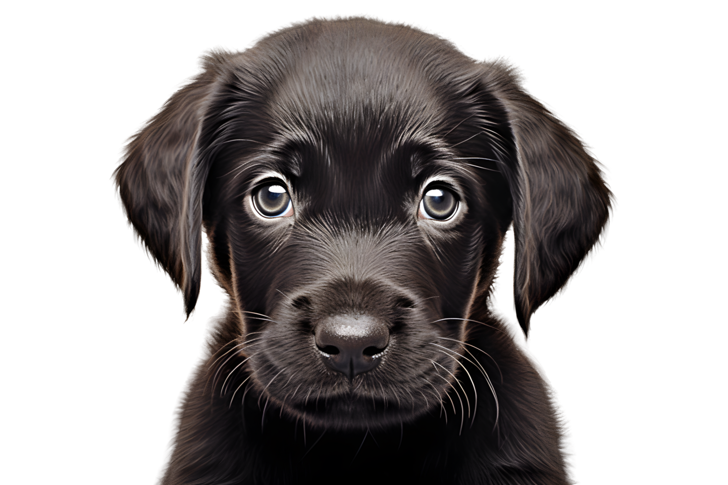 Cute Black Puppy on Transparent Background png