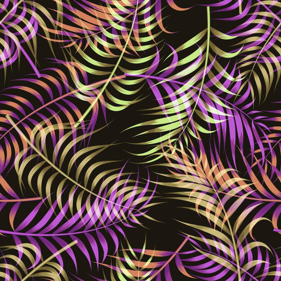 patrón transparente floral abstracto con hojas. fondo tropical vector