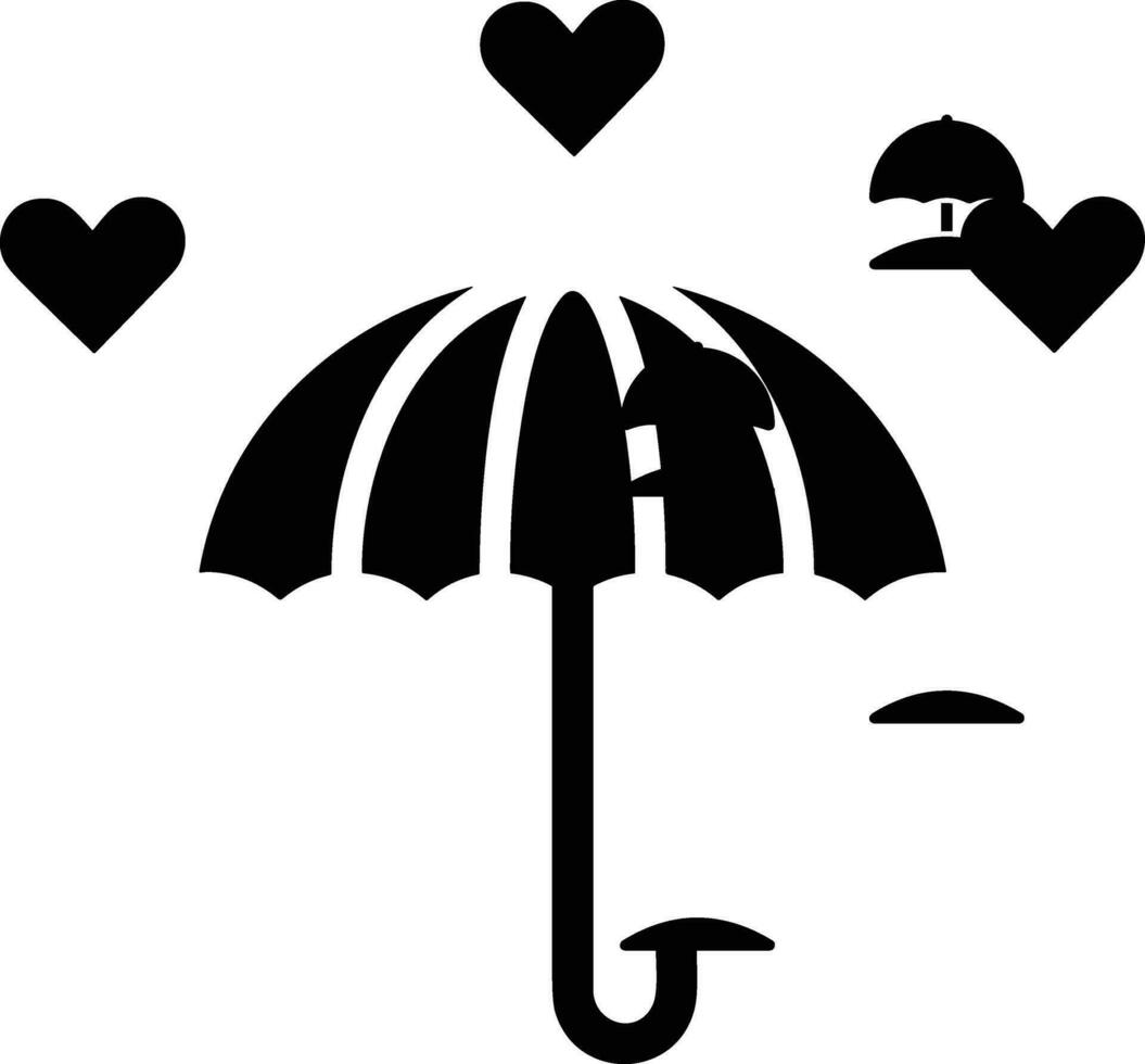 Umbrella protection icon symbol vector image. Illustration of the safety protect umbrella security design image