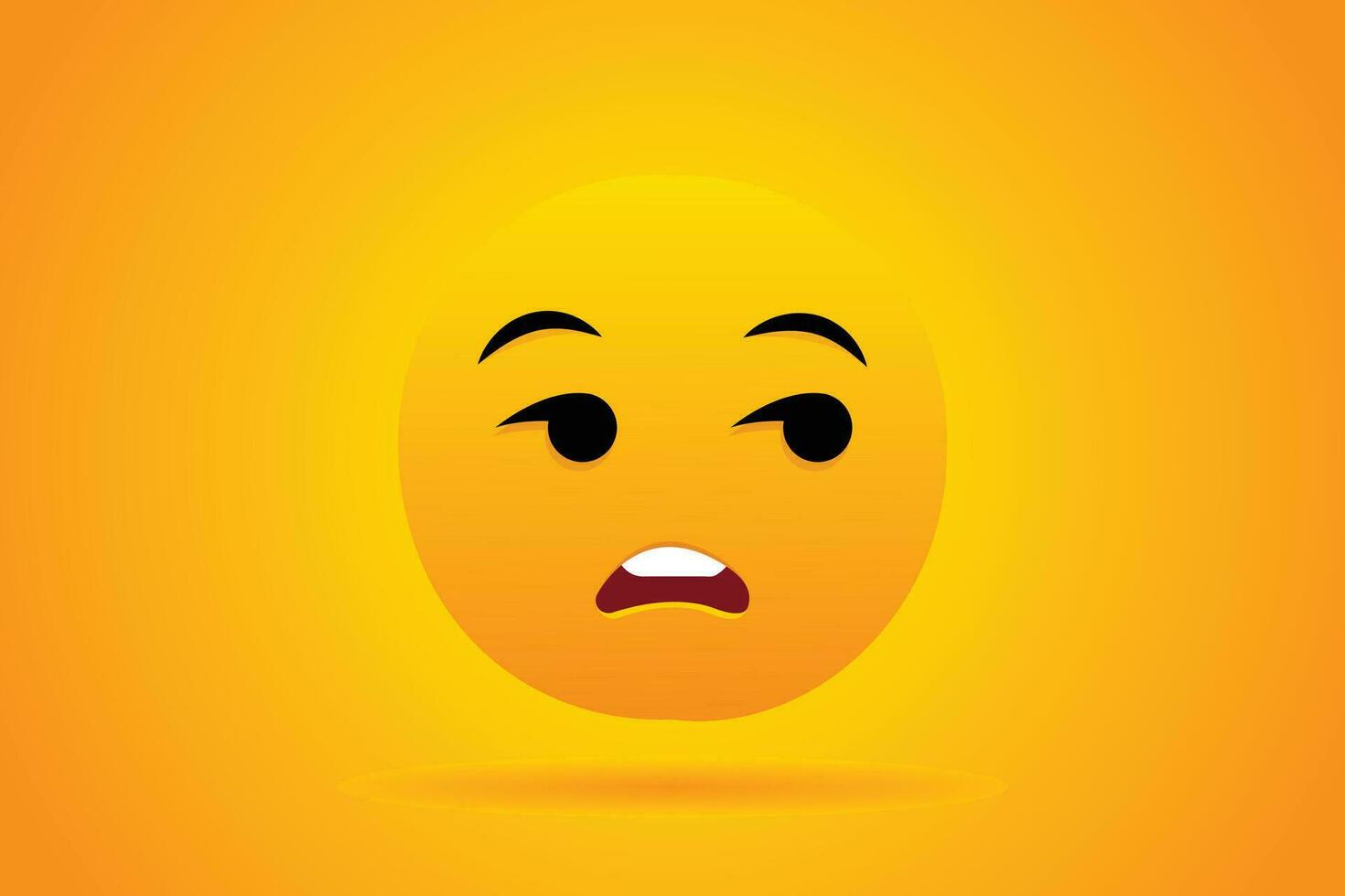 realistic vectors emoji with rejection face