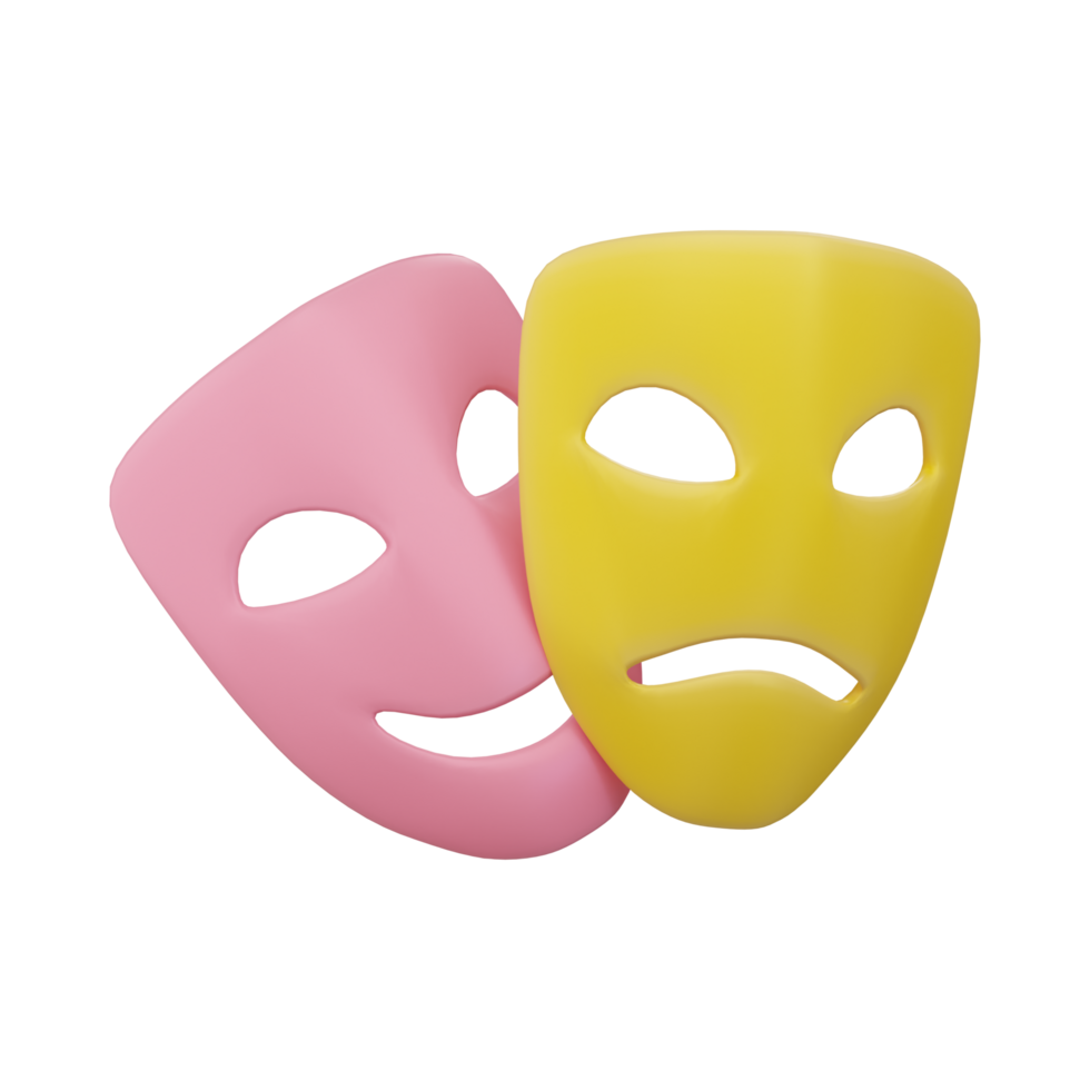 Comedy drama masks theater, AI Generative png