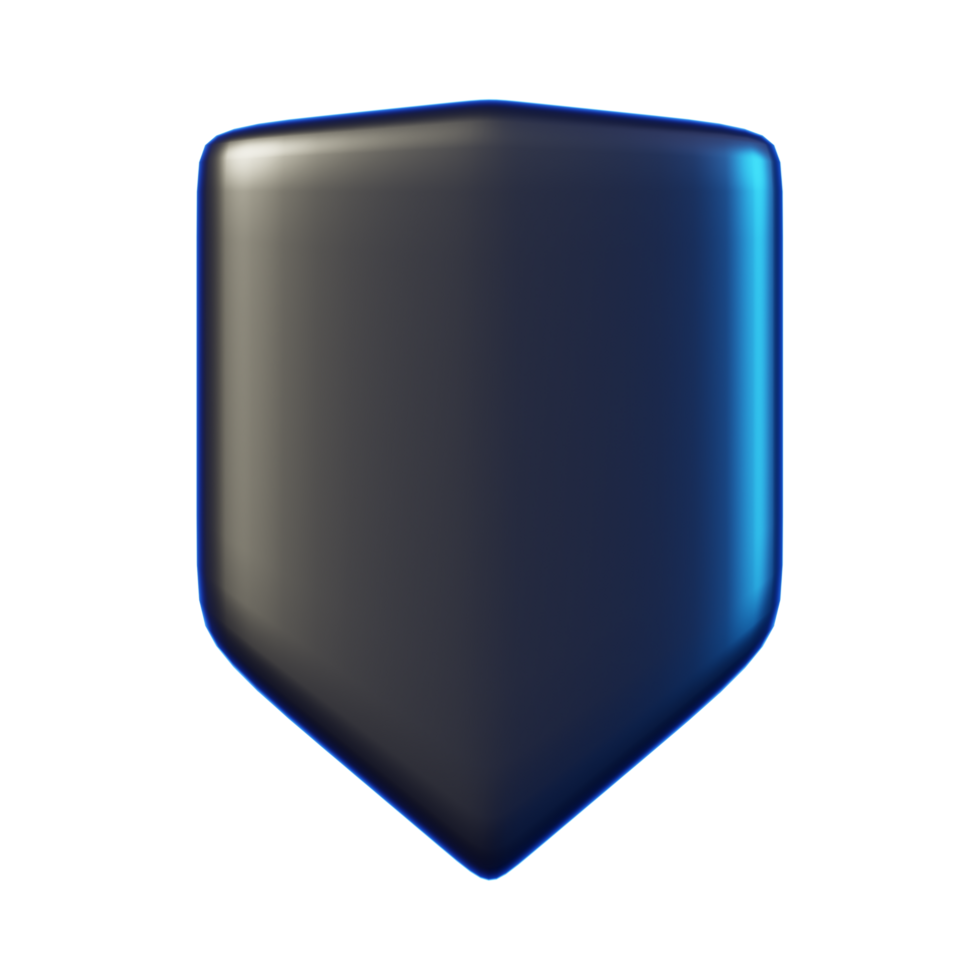 Logo Brand Font, shield icon layered, blue, , AI Generative png