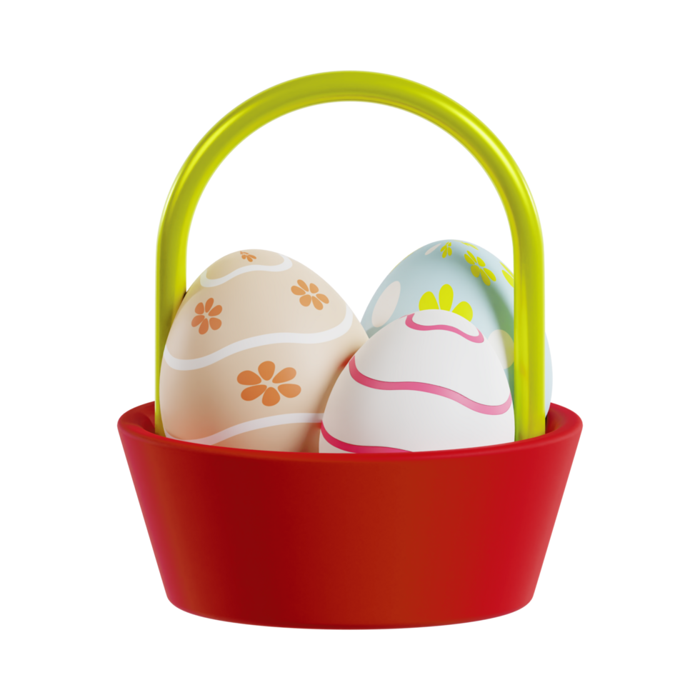 Easter Egg Basket, Easter egg Basket Christmas, AI Generative 28629221 PNG