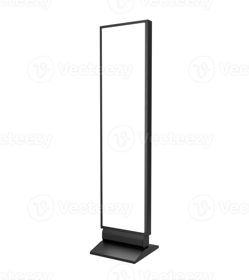 Blank advertisement signs . Mockup of street store template signboard , Metal cafe restaurant bar plastic badge black white, 3D illustration. png