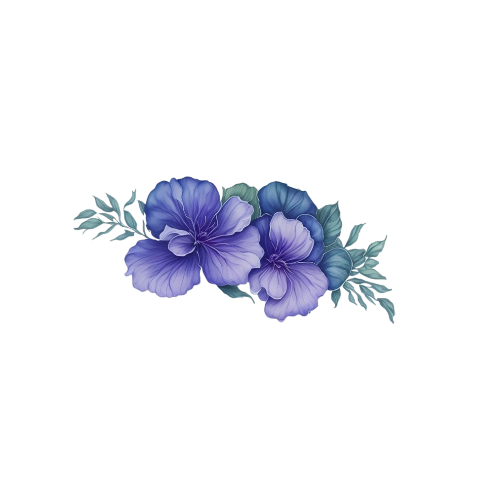 waterverf Bloemen boeket, waterverf boeket bloem, bruiloft bloem, waterverf bloemen ontwerp, botanisch bloem, waterverf decoratie, ai gegenereerd png