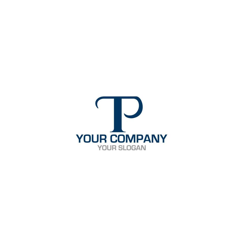 Blue TP Logo Design Vector