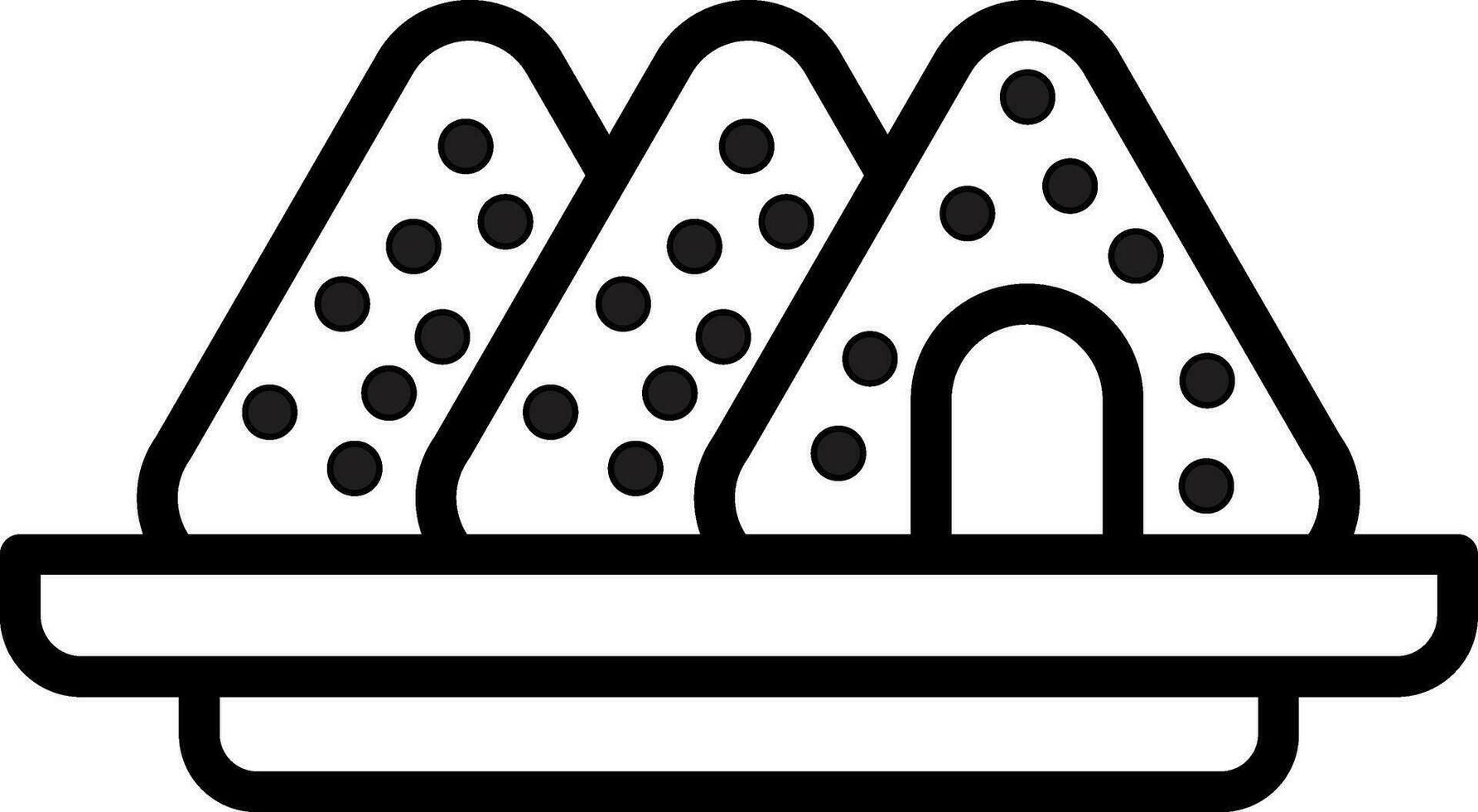 Onigiri Vector Icon Design