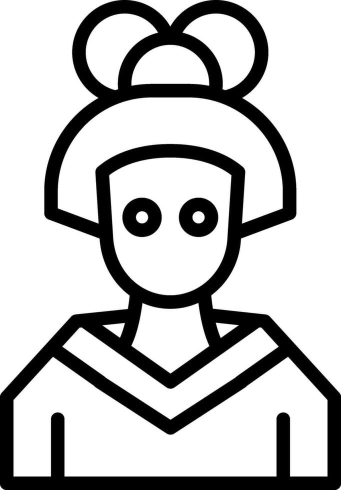 Geisha Vector Icon Design