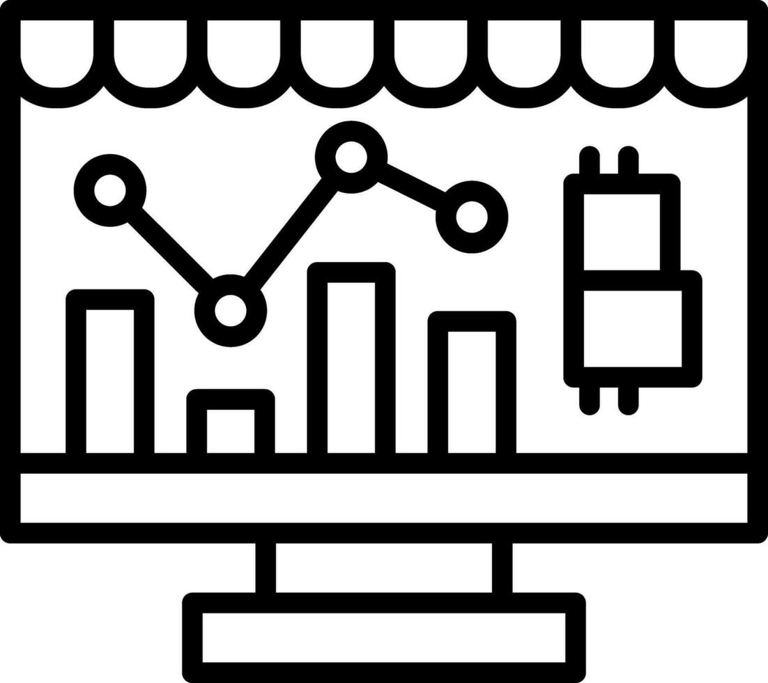 Market analysis Vector Icon Design