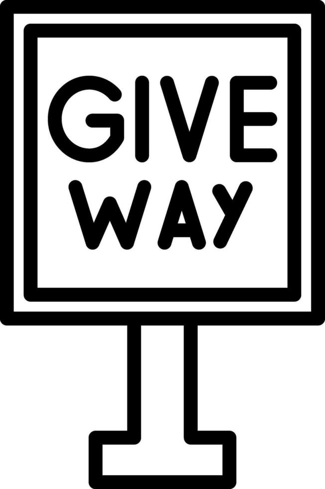 Give Way Vector Icon Design