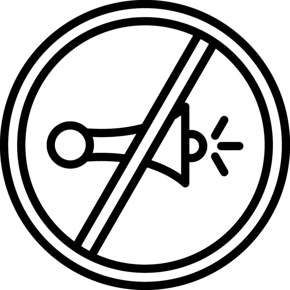 No Horn Vector Icon Design