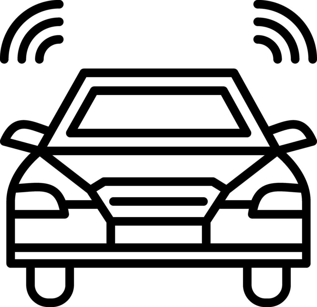 Autonomous car Vector Icon Design
