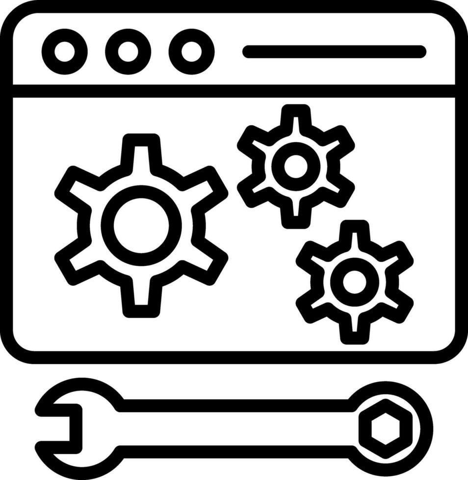 Web maintenance Vector Icon Design