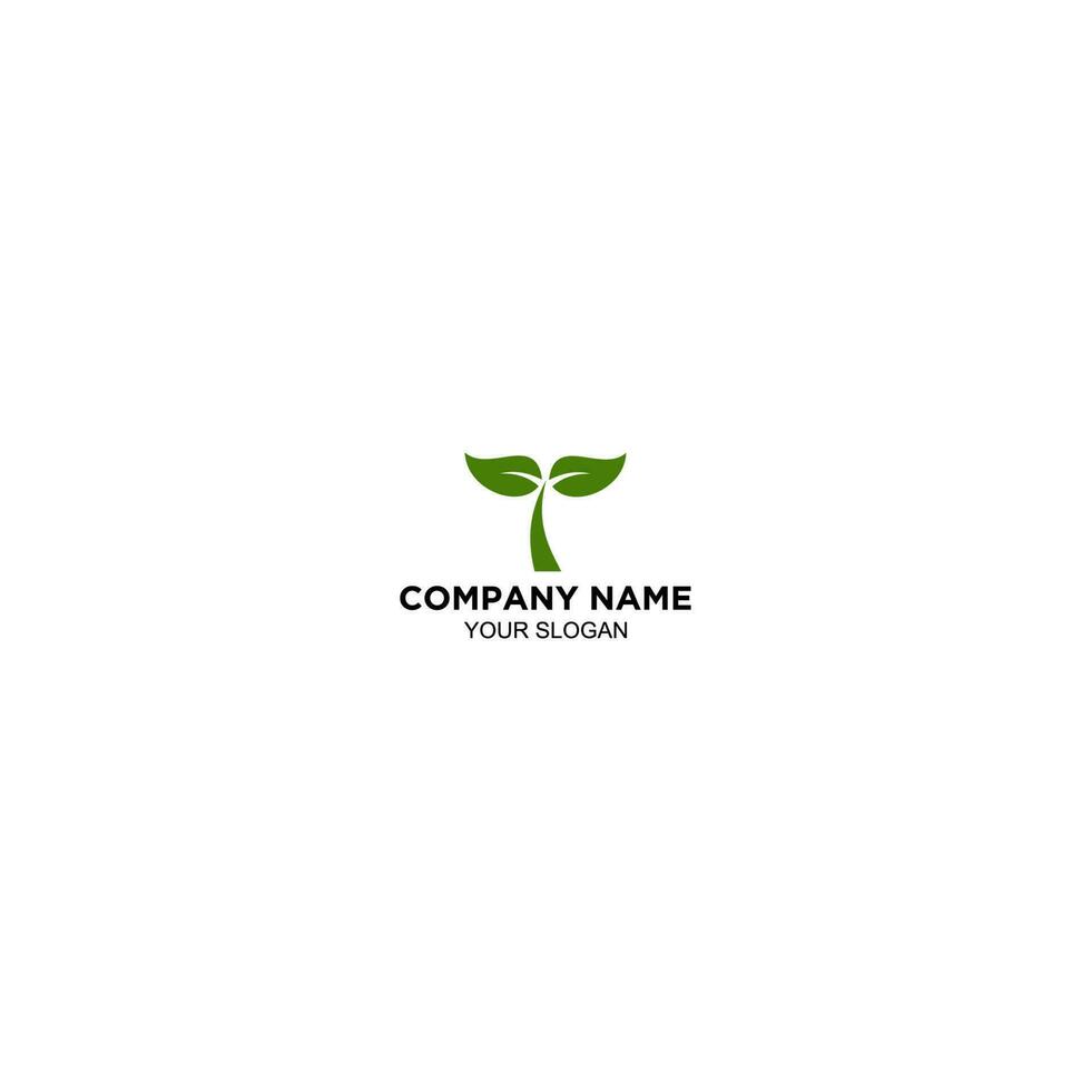 growth plant logo design vector